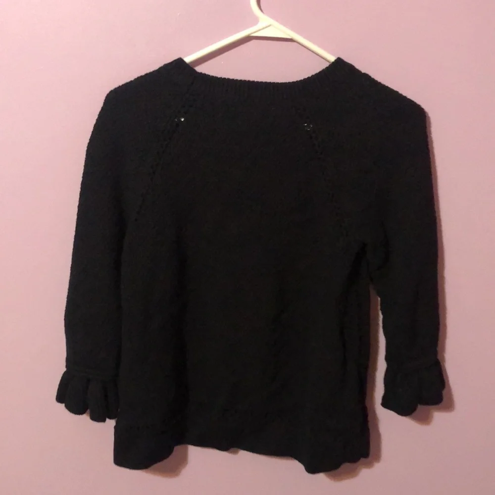 Loft Black 3/4 Sleeve Sweater Top - Picture 8 of 9